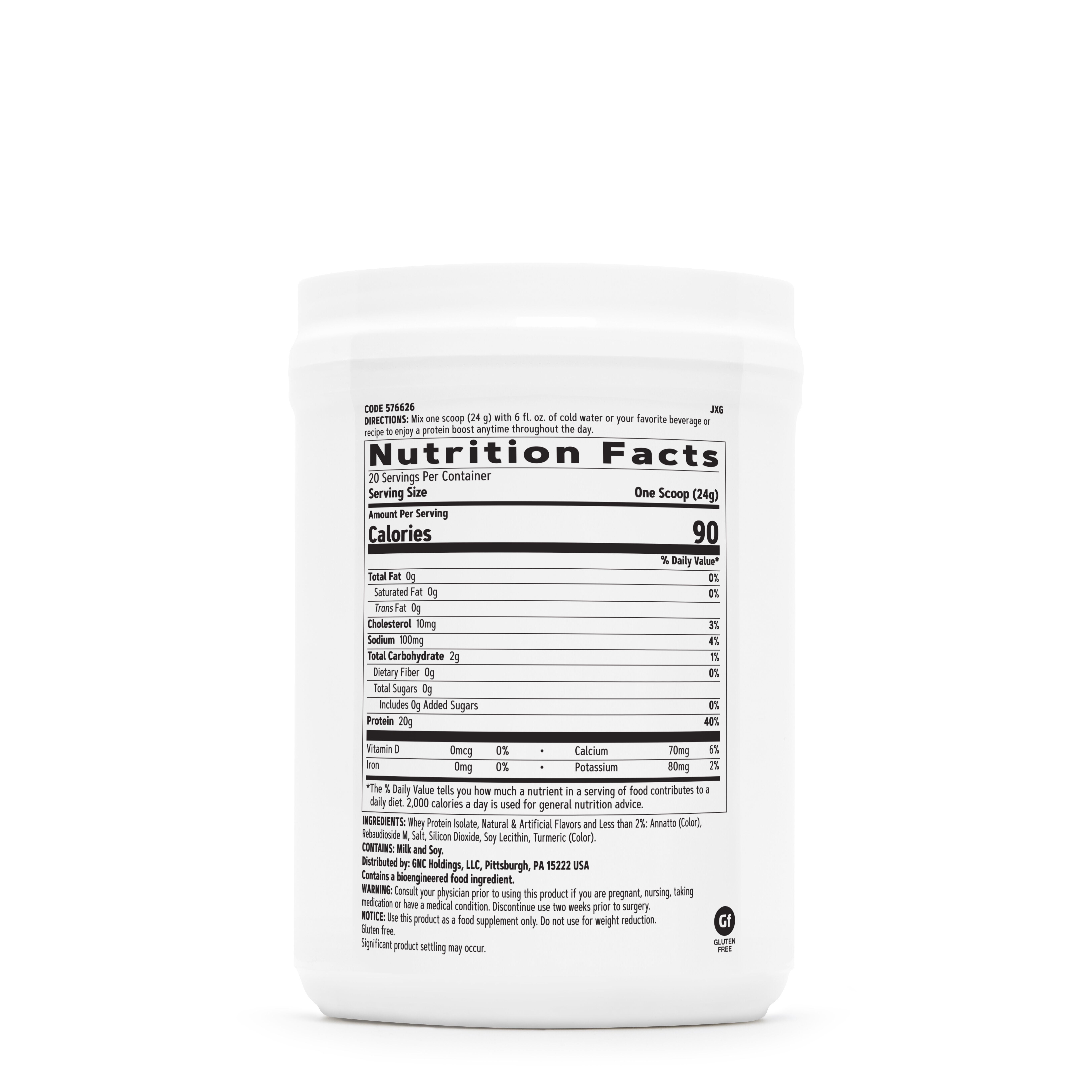Zero Sugar Protein - French Vanilla &#40;20 Servings&#41;  | GNC
